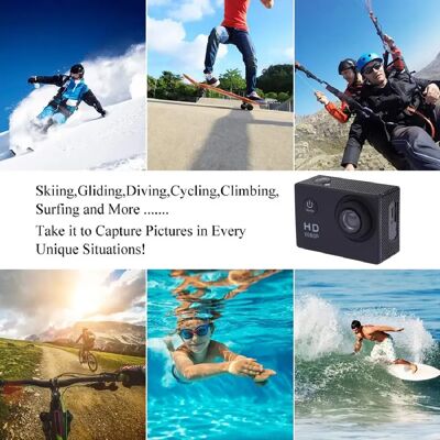 Camera Sport Full HD 1080P Étanche 30m Écran 2' Grand Angle 140° - Yonis - Publicité Camera Sport Full HD 1080P Étanche 30m Écran 2' Grand Angle 140° - Yonis - Publicité