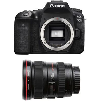 Canon EOS 90D + EF 17-40mm F4L USM Appareil photo - Publicité Canon EOS 90D + EF 17-40mm F4L USM Appareil photo - Publicité