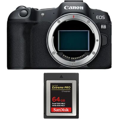 Canon EOS R8 + Carte CFexpress - Publicité Canon EOS R8 + Carte CFexpress - Publicité