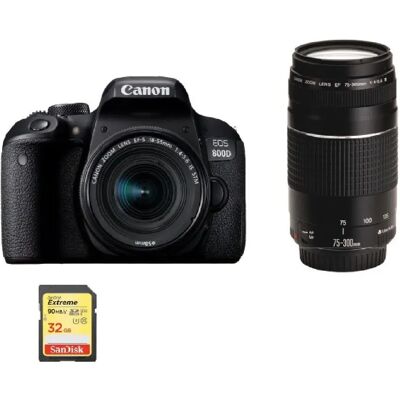 Kit Canon EOS 800D - 24,2MP, Écran orientable, Wi-Fi - Publicité Kit Canon EOS 800D - 24,2MP, Écran orientable, Wi-Fi - Publicité