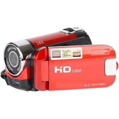 Caméscope Numérique HD 16 Millions Pixels Zoom 16X Stabilisation Image SD - Rouge + SD 32 Go - Yonis - Publicité Caméscope Numérique HD 16 Millions Pixels Zoom 16X Stabilisation Image SD - Rouge + SD 32 Go - Yonis - Publicité