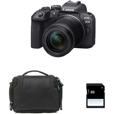 Canon EOS R10 + RF-S 18-150mm F3.5-6.3 IS STM + Sac + Carte SD 8 Go - Publicité Canon EOS R10 + RF-S 18-150mm F3.5-6.3 IS STM + Sac + Carte SD 8 Go - Publicité