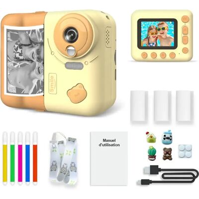 Avizar Appareil Photo 48 MP Instakid pour Enfant avec Impression et Filtres Jaune - Publicité Avizar Appareil Photo 48 MP Instakid pour Enfant avec Impression et Filtres Jaune - Publicité