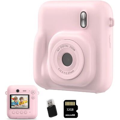 VURAHOME Appareil Photo à Impression Instantanée Enfant 48MP 1080P 32Go DC506 - Rose - Publicité VURAHOME Appareil Photo à Impression Instantanée Enfant 48MP 1080P 32Go DC506 - Rose - Publicité
