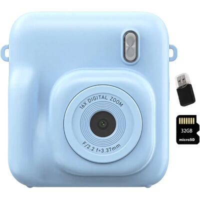 VURAHOME Appareil Photo à Impression Instantanée Enfant 48MP 1080P 32Go DC506 - Bleu - Publicité VURAHOME Appareil Photo à Impression Instantanée Enfant 48MP 1080P 32Go DC506 - Bleu - Publicité