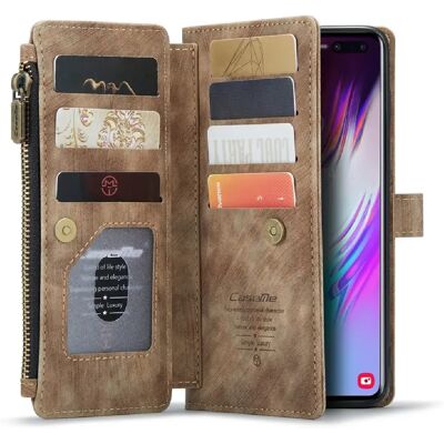 Caseme Étui portefeuille magnétique Samsung Galaxy S10 Plus - Marron - Publicité Caseme Étui portefeuille magnétique Samsung Galaxy S10 Plus - Marron - Publicité
