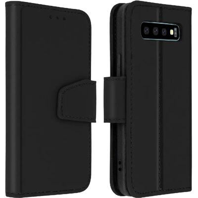 Coque en Cuir Galaxy S10 - Porte-cartes & Support vidéo - Publicité Coque en Cuir Galaxy S10 - Porte-cartes & Support vidéo - Publicité