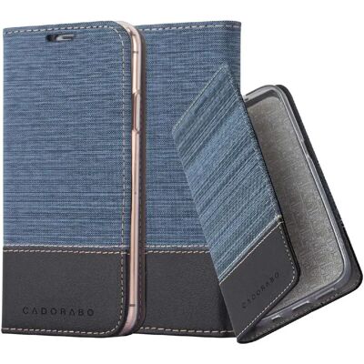 Cadorabo Étui Book Style denim Apple iPhone 13 Pro Max - Bleu - Publicité Cadorabo Étui Book Style denim Apple iPhone 13 Pro Max - Bleu - Publicité