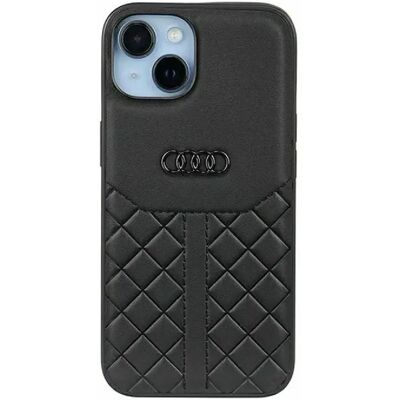 Coque en Cuir Véritable Audi pour iPhone 14 6,1" - Housse Rigide - Publicité Coque en Cuir Véritable Audi pour iPhone 14 6,1" - Housse Rigide - Publicité