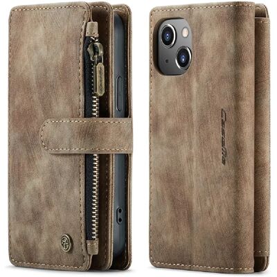 Caseme Portefeuille avec support Apple iPhone 13 mini - Marron - Publicité Caseme Portefeuille avec support Apple iPhone 13 mini - Marron - Publicité