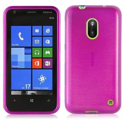 Coque de Protection Nokia Lumia 620 - Design Brossé Rose - Publicité Coque de Protection Nokia Lumia 620 - Design Brossé Rose - Publicité