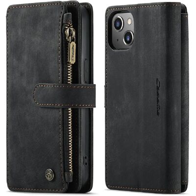 Caseme Étui portefeuille avec support Apple iPhone 13 - Noir - Publicité Caseme Étui portefeuille avec support Apple iPhone 13 - Noir - Publicité