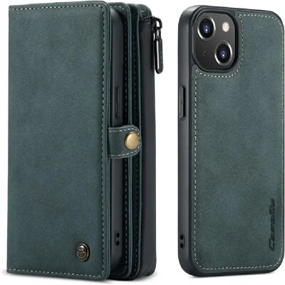 Caseme Étui portefeuille 2-en-1 Apple iPhone 13 - Vert - Publicité Caseme Étui portefeuille 2-en-1 Apple iPhone 13 - Vert - Publicité