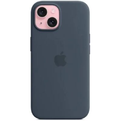 Silicone Case with MagSafe Bleu Orage Apple iPhone 15 Plus - Publicité Silicone Case with MagSafe Bleu Orage Apple iPhone 15 Plus - Publicité