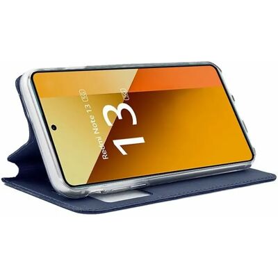 Coque Flip Cover Bleue Xiaomi Redmi Note 13 5G - Publicité Coque Flip Cover Bleue Xiaomi Redmi Note 13 5G - Publicité
