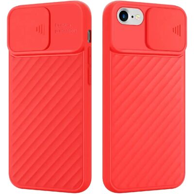 Coque TPU pour iPhone 7 / 7S / 8 / SE 2020 - Rouge Mat avec Protection Caméra - Publicité Coque TPU pour iPhone 7 / 7S / 8 / SE 2020 - Rouge Mat avec Protection Caméra - Publicité