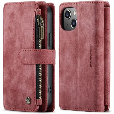 Caseme Étui portefeuille avec support pour Apple iPhone 13 mini - Rouge - Publicité Caseme Étui portefeuille avec support pour Apple iPhone 13 mini - Rouge - Publicité