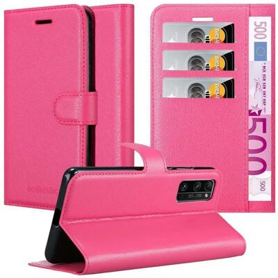 Coque Honor 30 PRO Rose Cerise Style Livre avec Compartiments et Support - Publicité Coque Honor 30 PRO Rose Cerise Style Livre avec Compartiments et Support - Publicité