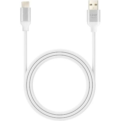 LinQ Câble USB vers USB C Fast Charge 3A Synchronisation Longueur 1.5m Argent - Publicité LinQ Câble USB vers USB C Fast Charge 3A Synchronisation Longueur 1.5m Argent - Publicité