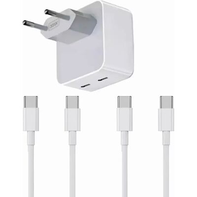 Visiodirect Chargeur secteur double USB-C pour Samsung Galaxy A13 4G - 35 W - Publicité Visiodirect Chargeur secteur double USB-C pour Samsung Galaxy A13 4G - 35 W - Publicité