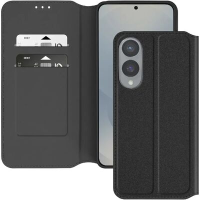 Avizar Étui pour Samsung S25 Edge Clapet Porte-Cartes et Support Vidéo Noir - Publicité Avizar Étui pour Samsung S25 Edge Clapet Porte-Cartes et Support Vidéo Noir - Publicité