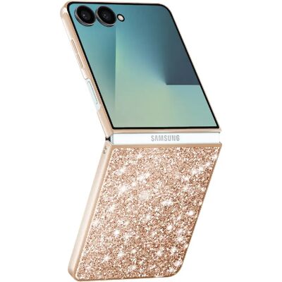 Avizar Coque pour Samsung Galaxy Z Flip 7 Pailletée Scintillante Ultra-Chic Rose champagne - Publicité Avizar Coque pour Samsung Galaxy Z Flip 7 Pailletée Scintillante Ultra-Chic Rose champagne - Publicité