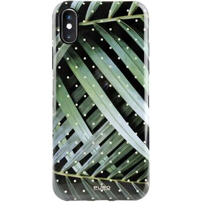 PURO Coque pour Apple iPhone X / XS Collection Glam Tropical Leaves Vert - Publicité PURO Coque pour Apple iPhone X / XS Collection Glam Tropical Leaves Vert - Publicité