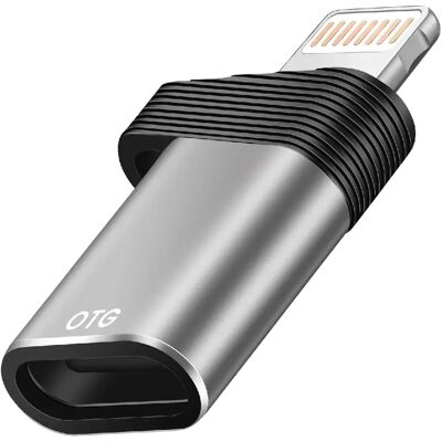LinQ Adaptateur OTG pour USB-C vers Lightning Vitesse à 480Mbps Argent - Publicité LinQ Adaptateur OTG pour USB-C vers Lightning Vitesse à 480Mbps Argent - Publicité