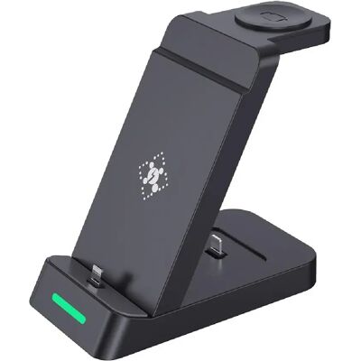 Yonis Station de charge sans fil 3 en 1 pour Apple iPhone - 18 W - Noir - Publicité Yonis Station de charge sans fil 3 en 1 pour Apple iPhone - 18 W - Noir - Publicité