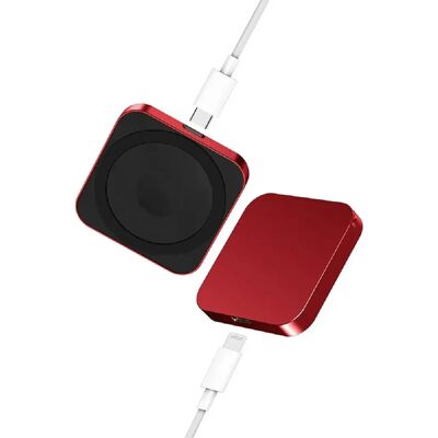 Yonis Station de charge sans fil 3-en-1 pour iPhone - 15 W - Rouge - Publicité Yonis Station de charge sans fil 3-en-1 pour iPhone - 15 W - Rouge - Publicité