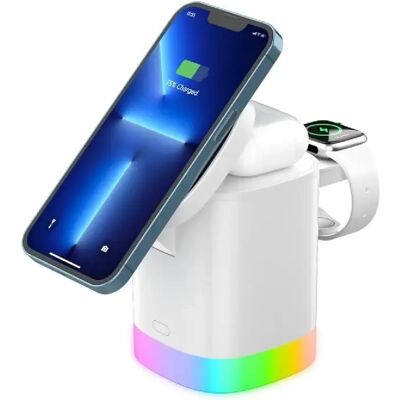 Yonis Station de charge sans fil 3 en 1 pour iPhone - Blanc - Publicité Yonis Station de charge sans fil 3 en 1 pour iPhone - Blanc - Publicité