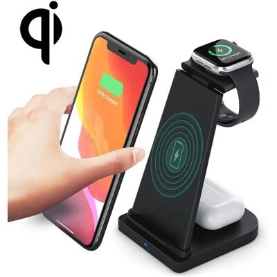Yonis Station de charge sans fil 3 en 1 pour Apple iPhone - 10 W - Noir - Publicité Yonis Station de charge sans fil 3 en 1 pour Apple iPhone - 10 W - Noir - Publicité
