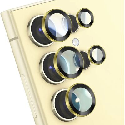 Forcell Verre Trempé Caméra pour Galaxy S24 Ultra Anti-rayures Cadre en Aluminium Dorée - Publicité Forcell Verre Trempé Caméra pour Galaxy S24 Ultra Anti-rayures Cadre en Aluminium Dorée - Publicité