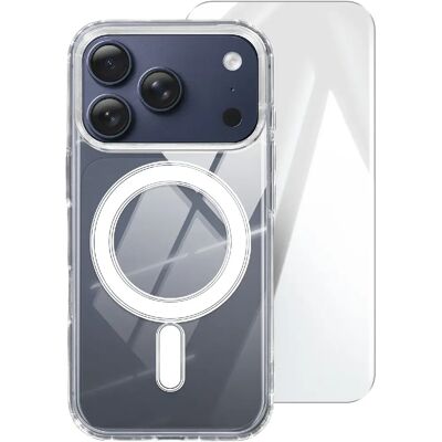 4smarts Coque MagSafe pour iPhone 17 Pro Série Pack Premium avec Verre Trempé 9H Transparent - Publicité 4smarts Coque MagSafe pour iPhone 17 Pro Série Pack Premium avec Verre Trempé 9H Transparent - Publicité