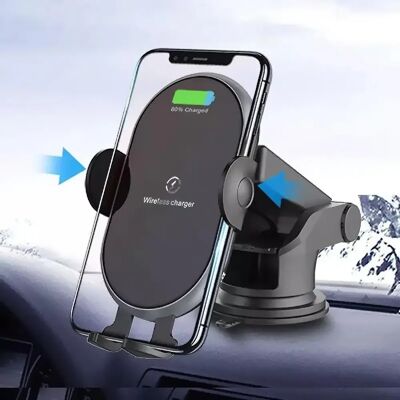 Chargeur Sans Fil Voiture Support Téléphone Induction Rapide 10W Technologie Lentille YONIS - Publicité Chargeur Sans Fil Voiture Support Téléphone Induction Rapide 10W Technologie Lentille YONIS - Publicité