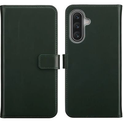 Selencia Étui portefeuille en cuir véritable pour Samsung Galaxy A17 (5G) / (4G) - Vert - Publicité Selencia Étui portefeuille en cuir véritable pour Samsung Galaxy A17 (5G) / (4G) - Vert - Publicité