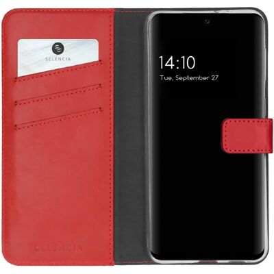 Selencia Étui portefeuille en cuir véritable Samsung Galaxy A32 (4G) - Rouge - Publicité Selencia Étui portefeuille en cuir véritable Samsung Galaxy A32 (4G) - Rouge - Publicité