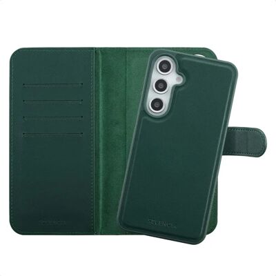 Selencia Étui portefeuille amovible Olyn avec MagSafe pour Samsung Galaxy S24 FE - Vert - Publicité Selencia Étui portefeuille amovible Olyn avec MagSafe pour Samsung Galaxy S24 FE - Vert - Publicité