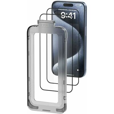 Vention KUKTCA-30 verre trempé pour iPhone 15 Pro +applicateur - protecteur d'écran - Publicité Vention KUKTCA-30 verre trempé pour iPhone 15 Pro +applicateur - protecteur d'écran - Publicité