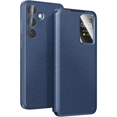 Avizar Étui pour Galaxy S25 FE avec Fenêtre Smart View et Porte-carte Bleu - Publicité Avizar Étui pour Galaxy S25 FE avec Fenêtre Smart View et Porte-carte Bleu - Publicité