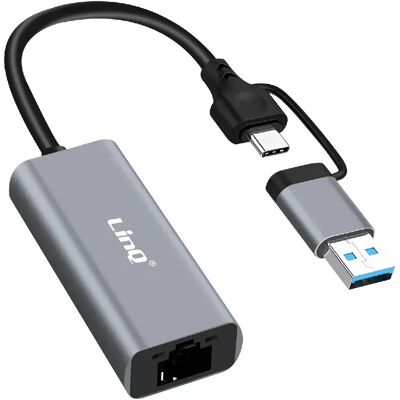 LinQ Adaptateur Ethernet RJ45 1Gbps vers USB-C Et USB Plug And Play Noir - Publicité LinQ Adaptateur Ethernet RJ45 1Gbps vers USB-C Et USB Plug And Play Noir - Publicité