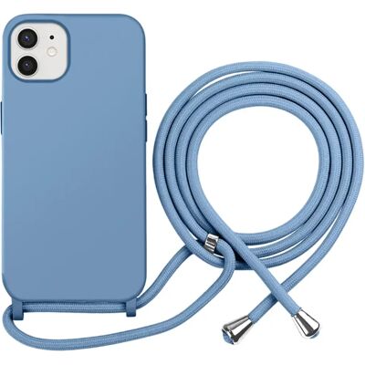 Moxie Coque pour iPhone 12 / 12 Pro en TPU Premium Color Lace avec Cordon Tour de Cou Bleu - Publicité Moxie Coque pour iPhone 12 / 12 Pro en TPU Premium Color Lace avec Cordon Tour de Cou Bleu - Publicité