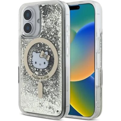Hello Kitty HKHMP16SLGDIK - Coque dure avec paillettes liquides pour iPhone 16 - Étui pour smartphone - Publicité Hello Kitty HKHMP16SLGDIK - Coque dure avec paillettes liquides pour iPhone 16 - Étui pour smartphone - Publicité