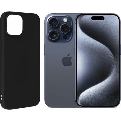 Visiodirect Coque de protection en silicone pour iPhone 16 Pro Max - Noir - Publicité Visiodirect Coque de protection en silicone pour iPhone 16 Pro Max - Noir - Publicité