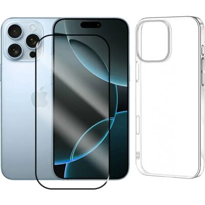 Visiodirect Kit verre trempé et coque en silicone pour iPhone 16 Pro Max - 6,9 pouces - transparent - Publicité Visiodirect Kit verre trempé et coque en silicone pour iPhone 16 Pro Max - 6,9 pouces - transparent - Publicité