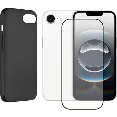Visiodirect Kit verre trempé et coque en silicone pour iPhone 16E - 6,1 pouces - Noir - Publicité Visiodirect Kit verre trempé et coque en silicone pour iPhone 16E - 6,1 pouces - Noir - Publicité