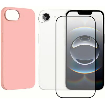 Visiodirect Kit de protection écran, caméra et coque pour iPhone 16E (SE4) - Rose - Publicité Visiodirect Kit de protection écran, caméra et coque pour iPhone 16E (SE4) - Rose - Publicité