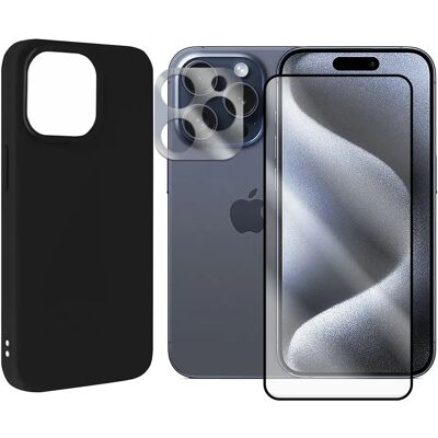 Visiodirect Kit de protection écran, caméra et coque pour iPhone 16 Pro Max - Noir - Publicité Visiodirect Kit de protection écran, caméra et coque pour iPhone 16 Pro Max - Noir - Publicité