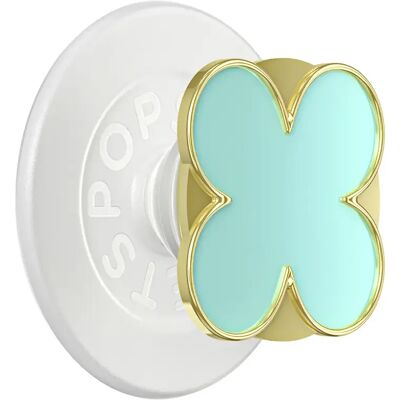 PopSockets Support Smartphone PopGrip Premium Motif Enamel Clover Fixation Solide Vert - Publicité PopSockets Support Smartphone PopGrip Premium Motif Enamel Clover Fixation Solide Vert - Publicité