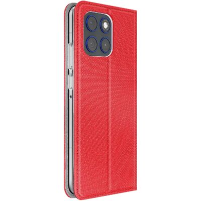 Avizar Étui à Clapet pour Motorola Edge 70 avec Texture Tissée et Support Vidéo Rouge - Publicité Avizar Étui à Clapet pour Motorola Edge 70 avec Texture Tissée et Support Vidéo Rouge - Publicité